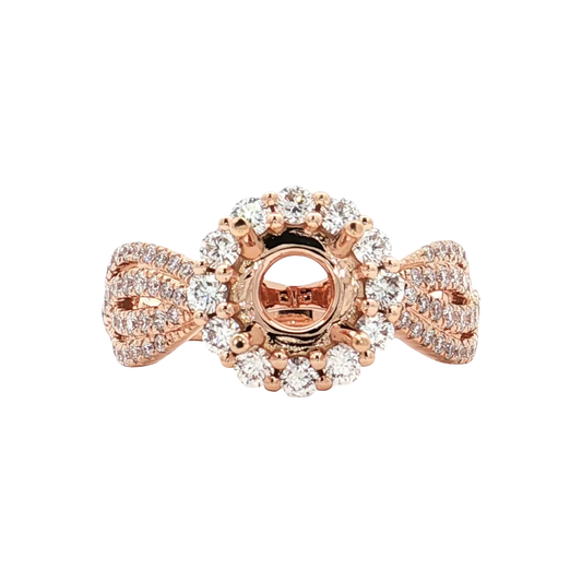 Rose Gold Diamond Bridal Setting