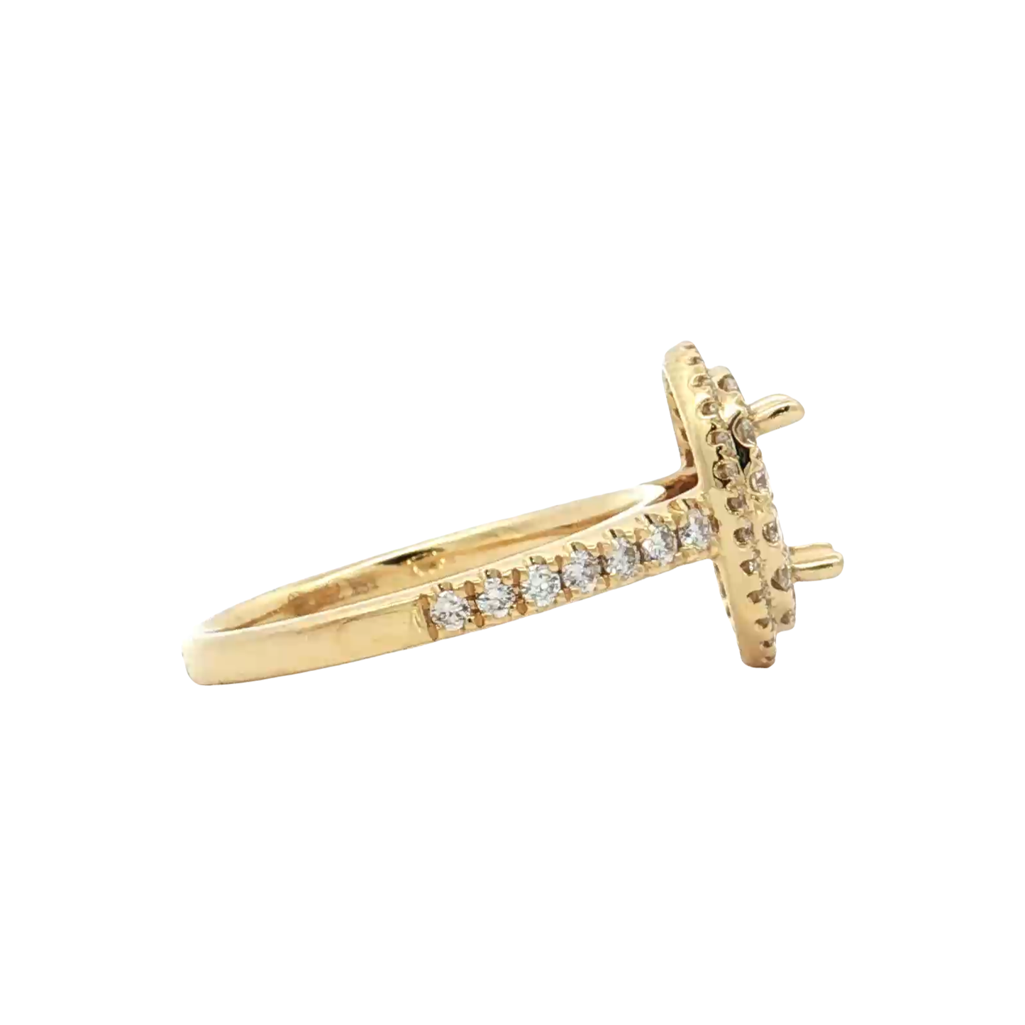 Yellow Gold Diamond Bridal Setting