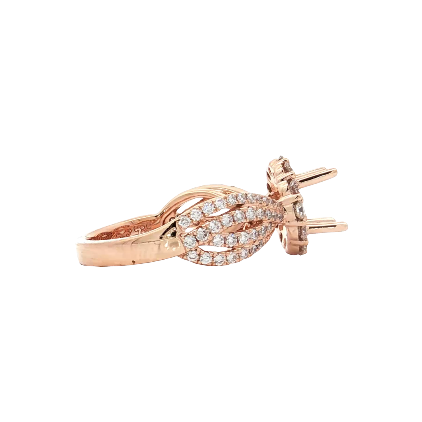 Rose Gold Diamond Bridal Setting