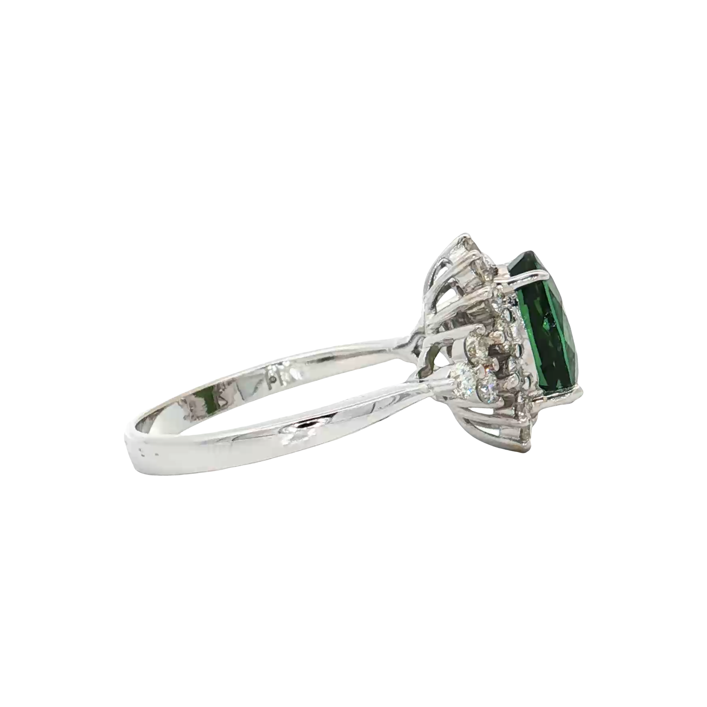White Gold Tourmaline & Diamond Ring