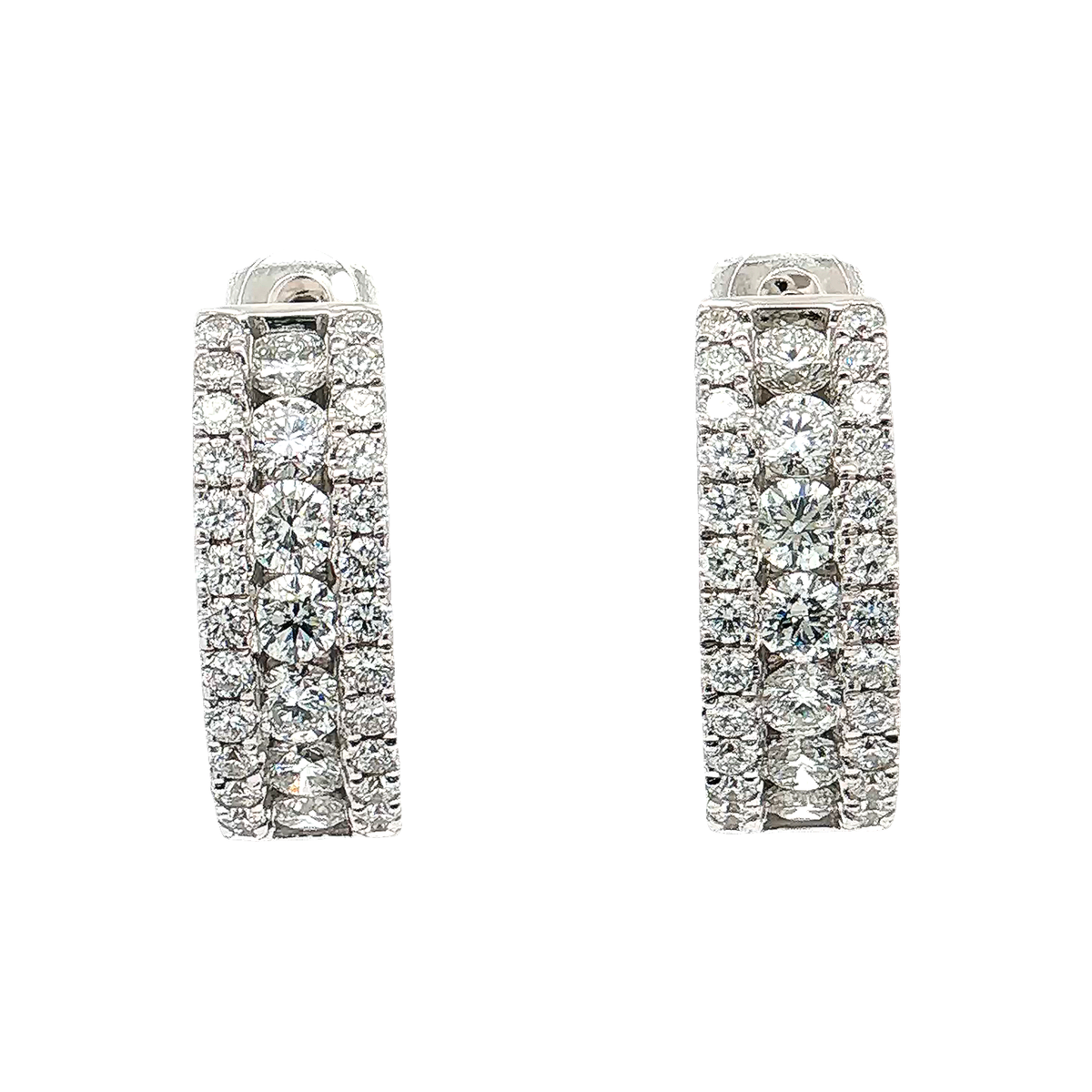 White Gold Diamond Hoops