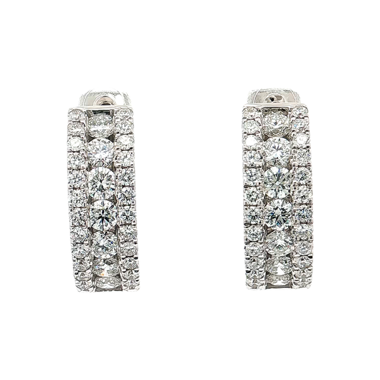 White Gold Diamond Hoops