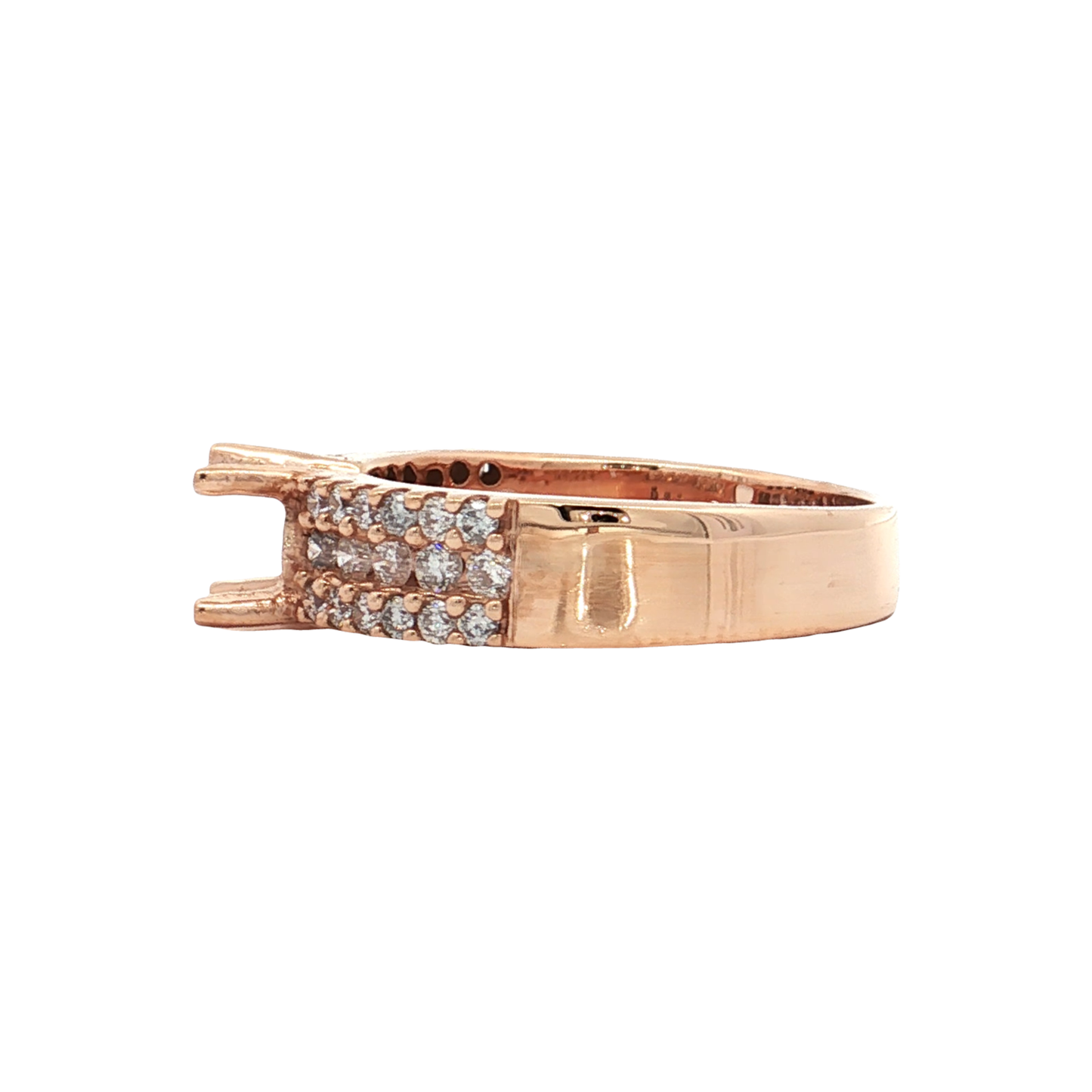 Rose Gold Diamone Bridal Setting