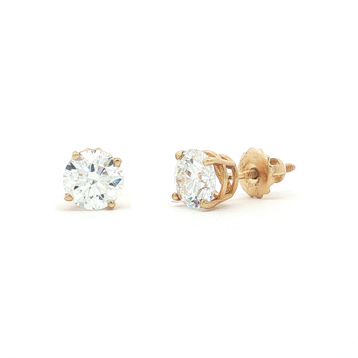 Yellow Gold Lab-Diamond Studs