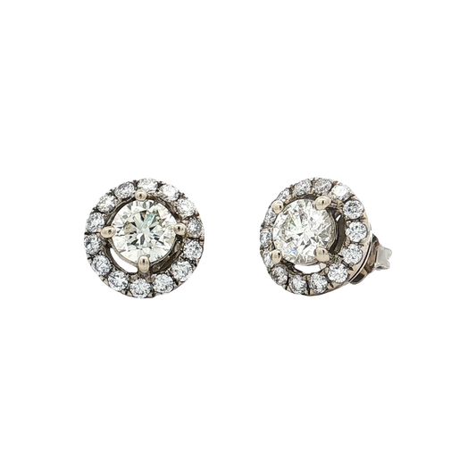 White Gold Daimond Studs