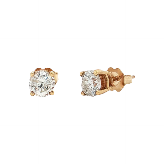 Yellow Gold Diamond Studs