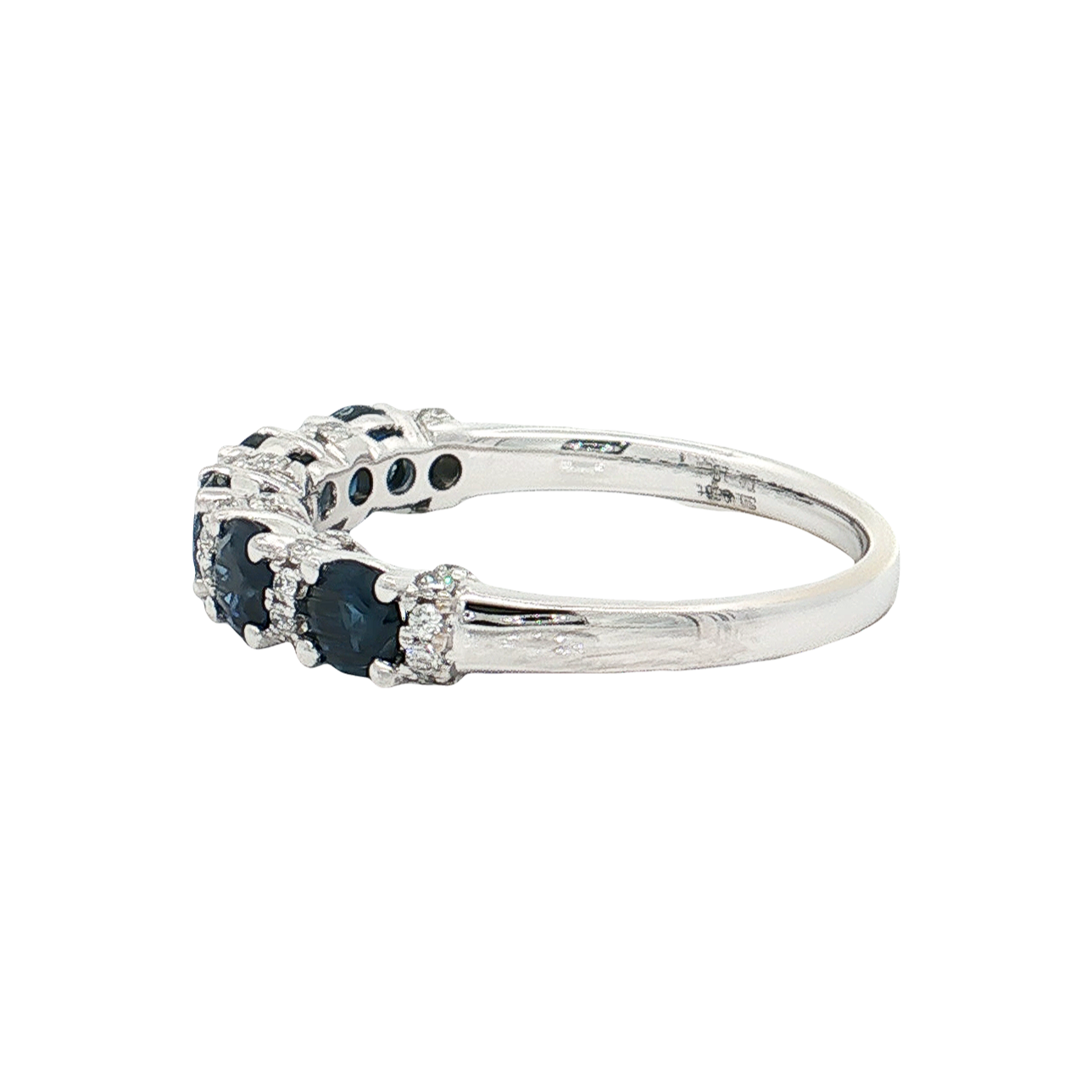 White Gold Sapphire & Diamond Band