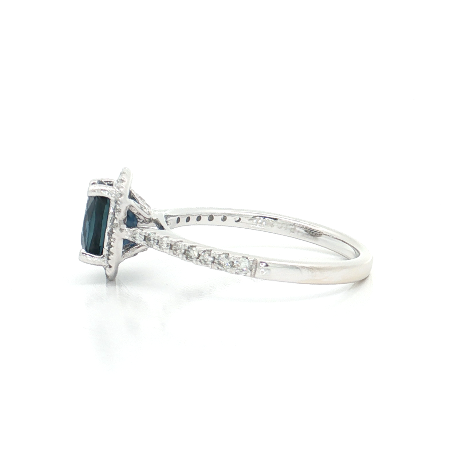 White Gold Sapphire & Diamond Ring