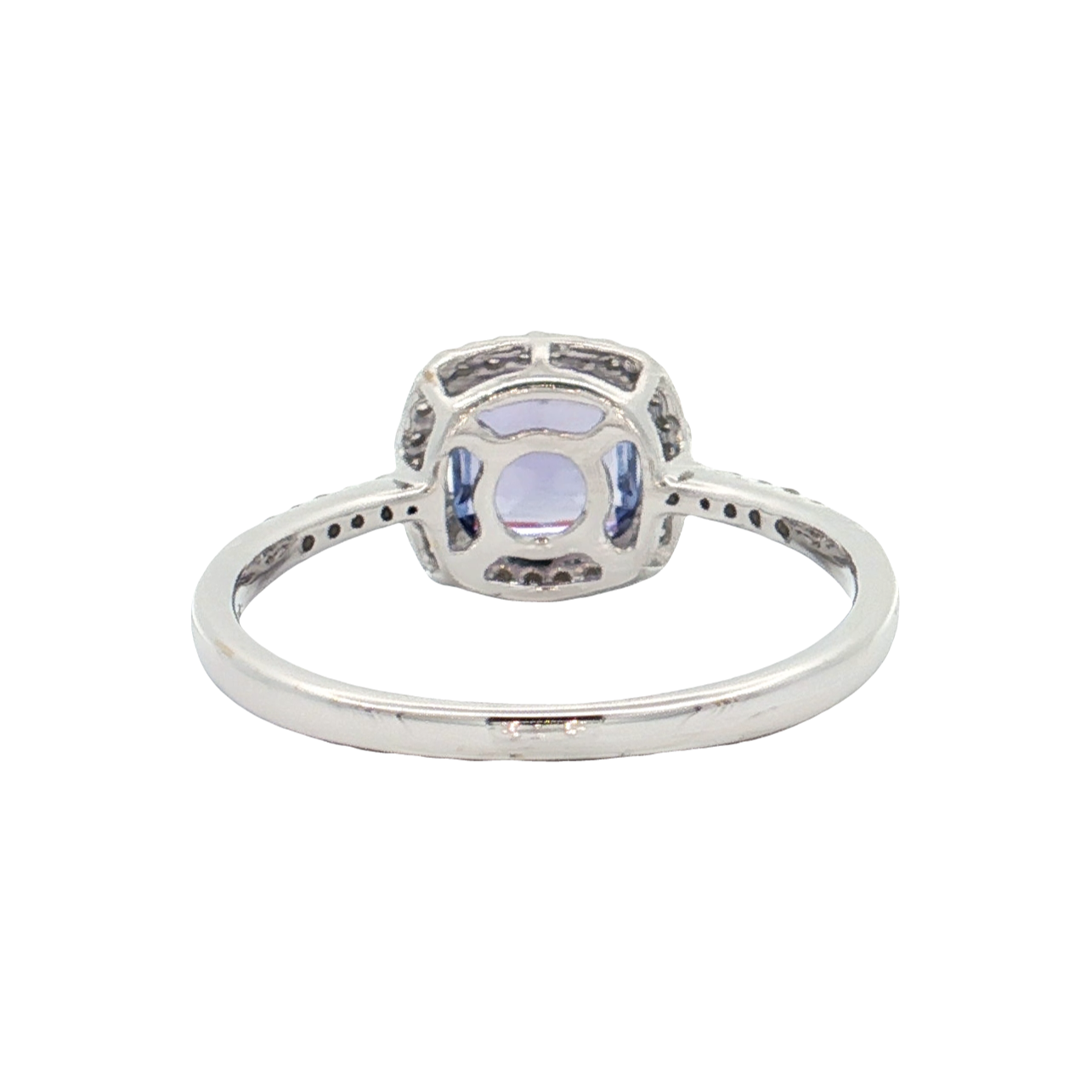 White Gold Tanzanite & Diamond Ring