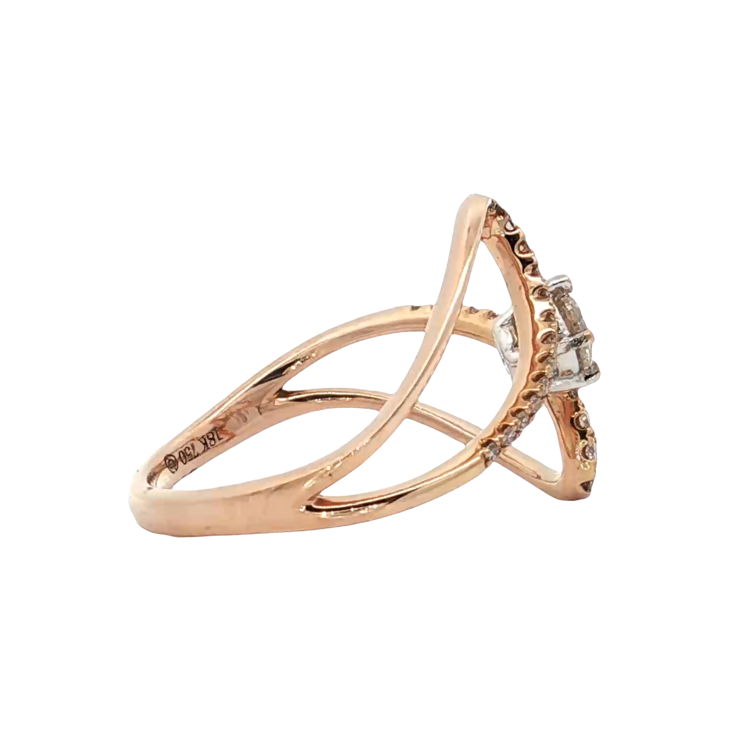 Rose Gold Diamond Fashion Ring