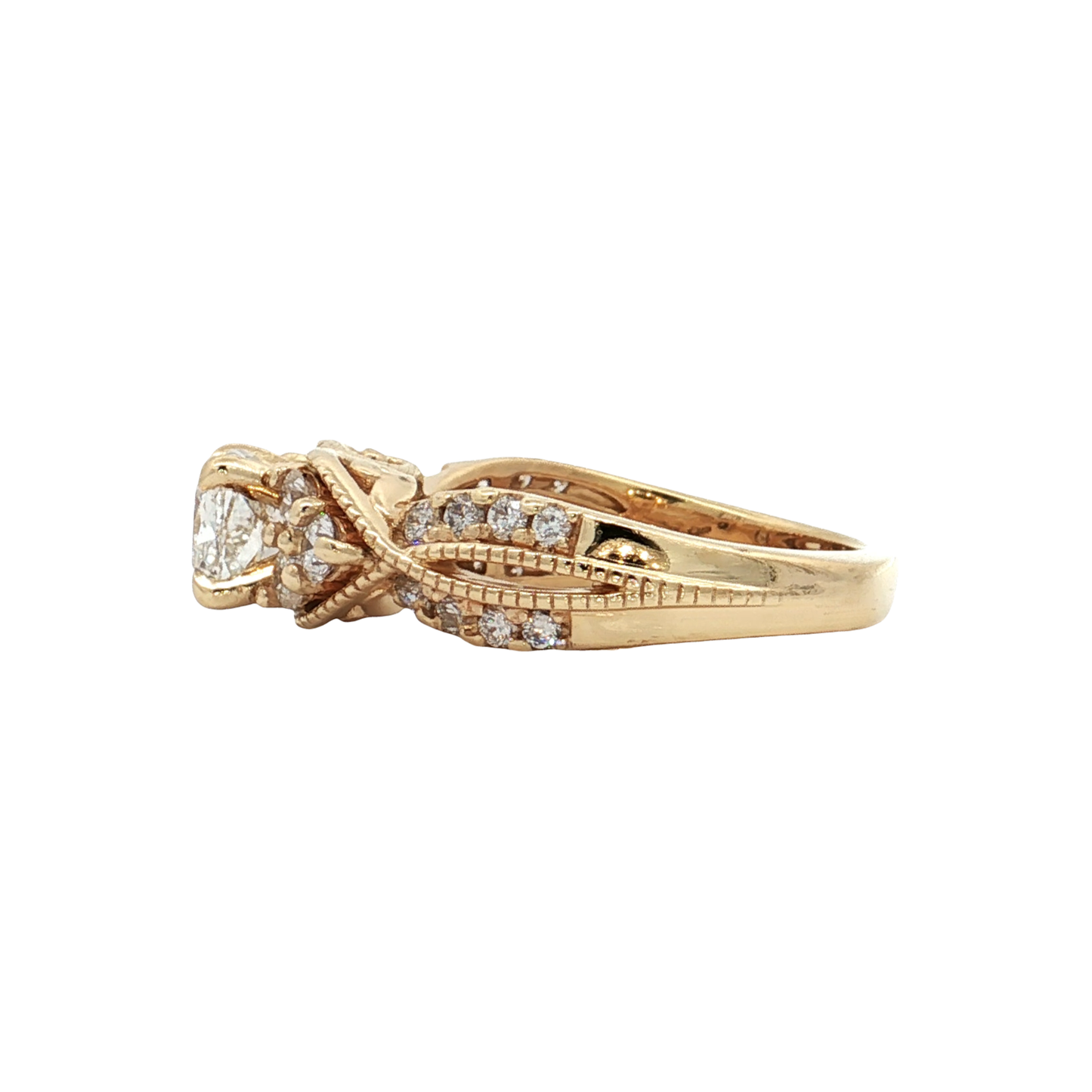 Yellow Gold Diamond Bridal Ring