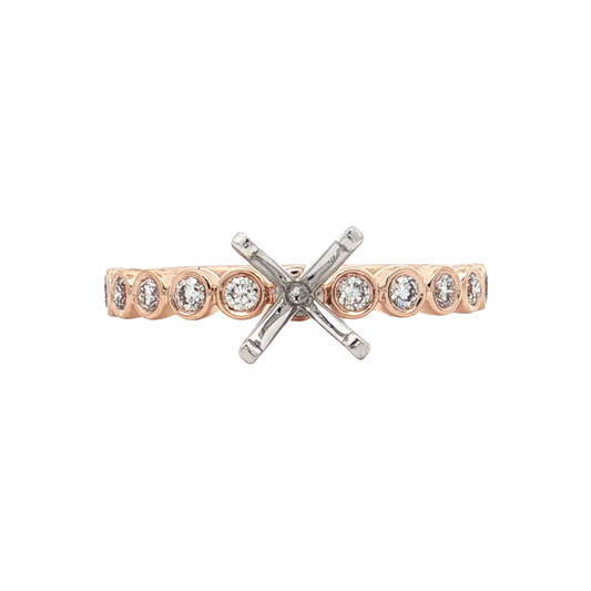Rose Gold Diamond Bridal Setting