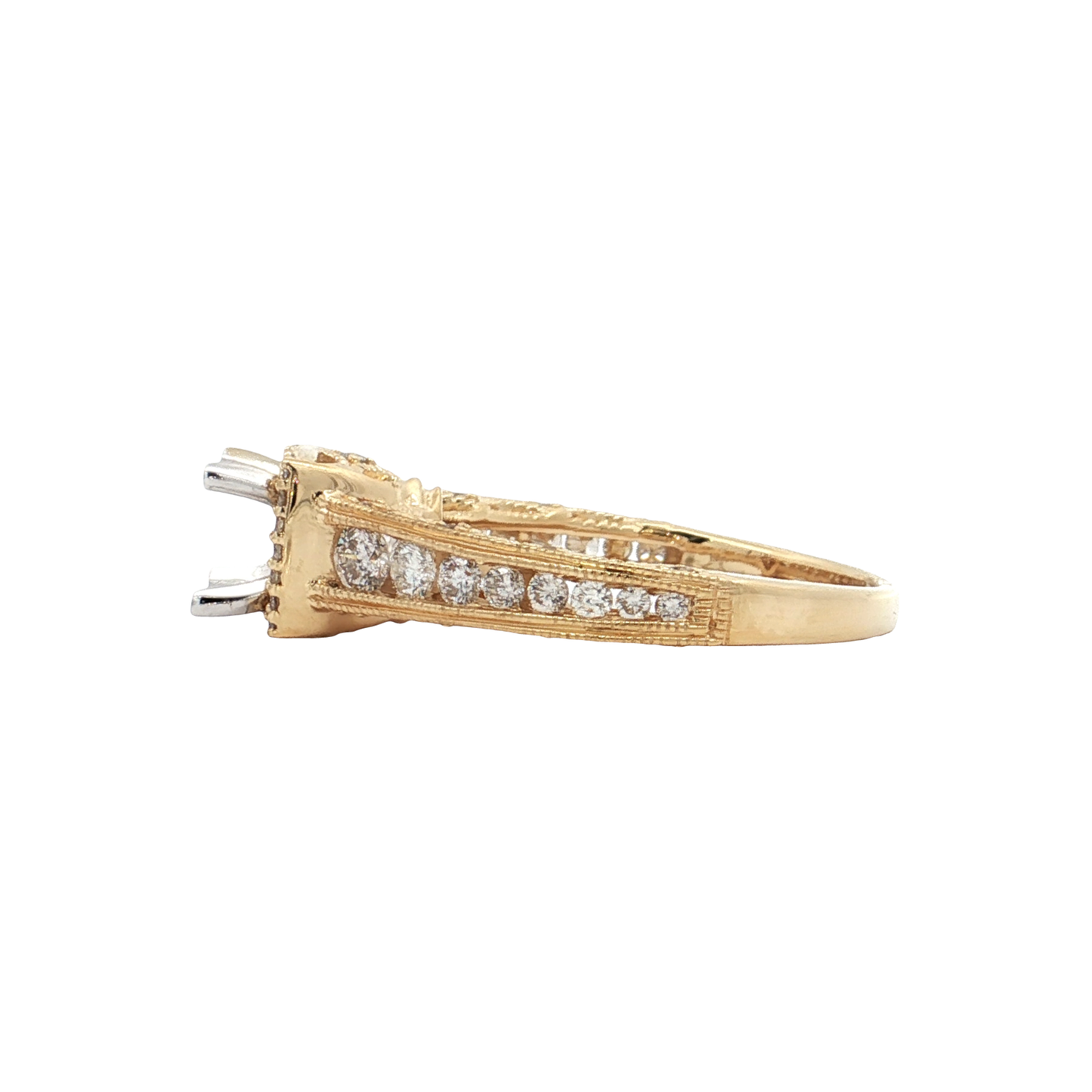 Yellow Gold Diamond Bridal Setting