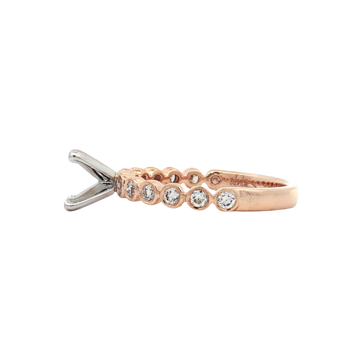 Rose Gold Diamond Bridal Setting