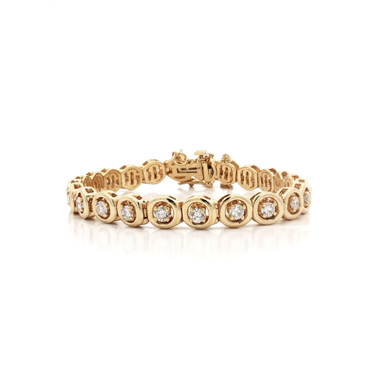 Yellow Gold Diamond Tennis Bracelet