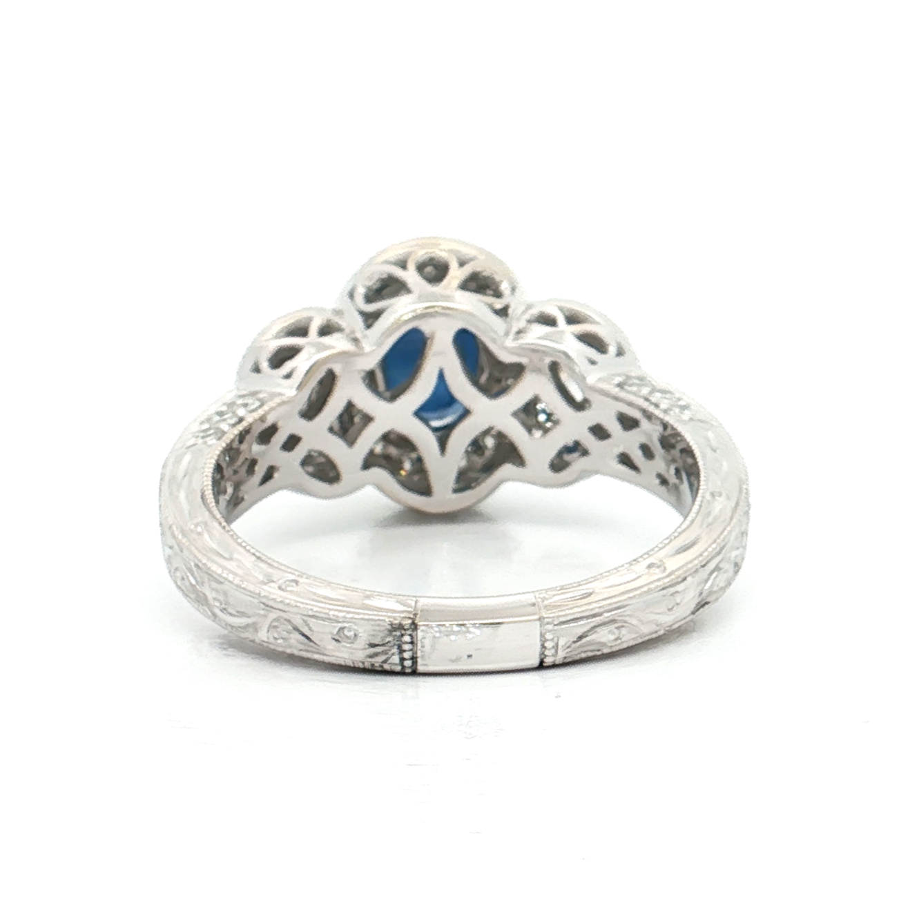 White Gold Sapphire & Diamond Ring