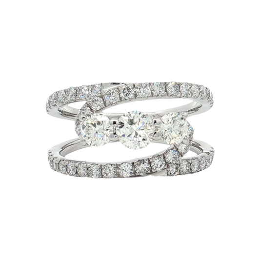 White Gold Diamond Fashion Ring