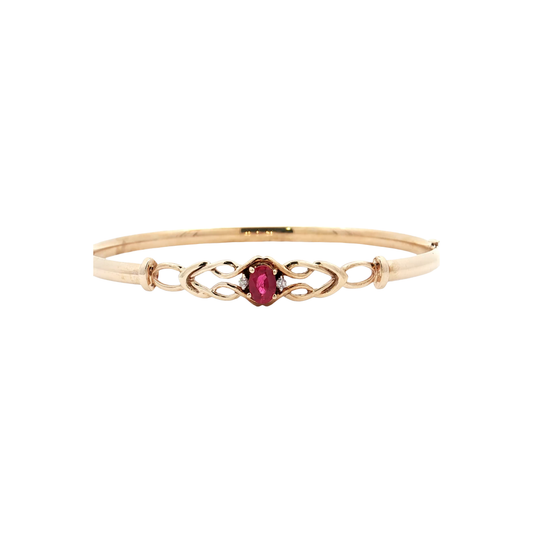 Yellow Gold Ruby Bracelet