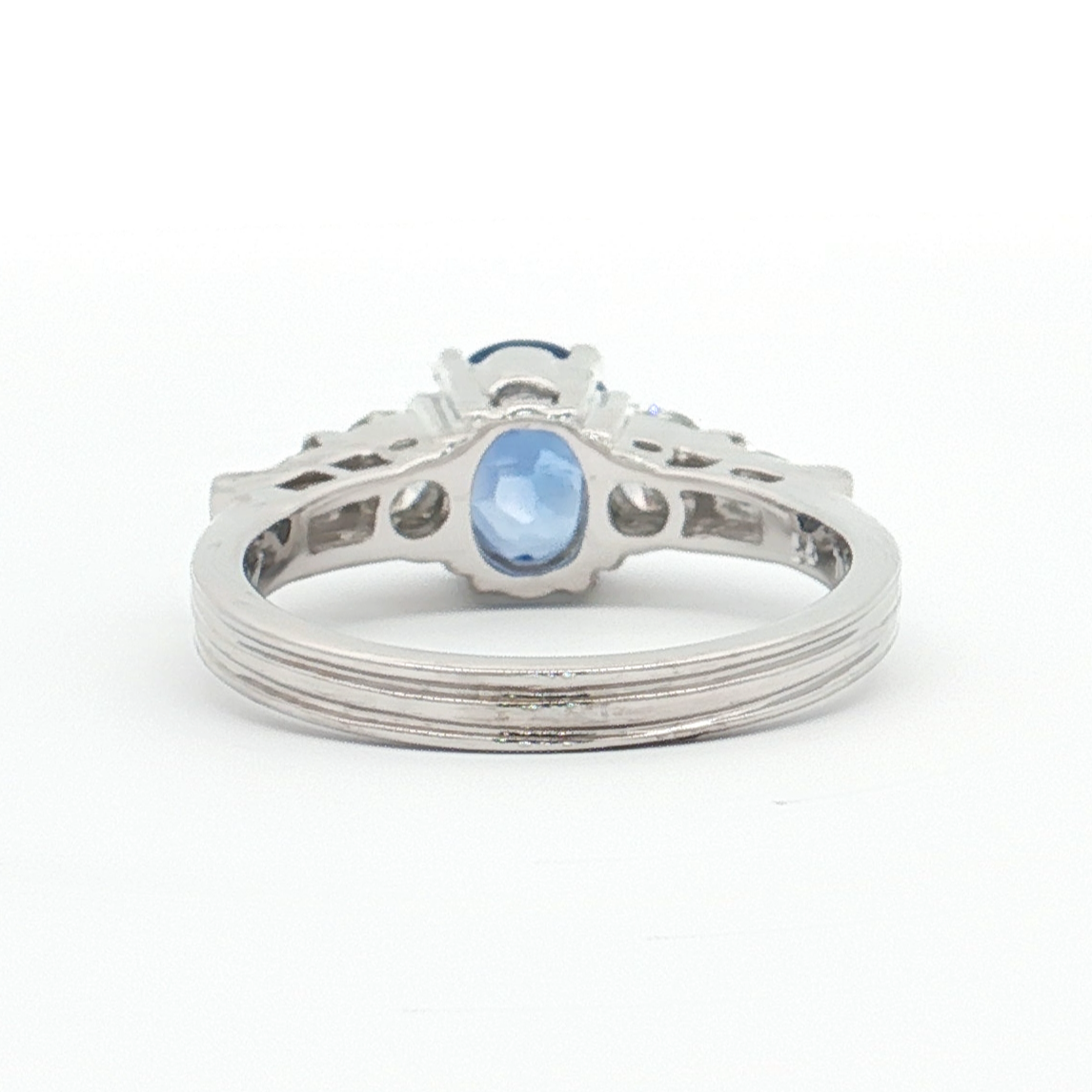 White Gold Sapphire & Diamond Ring