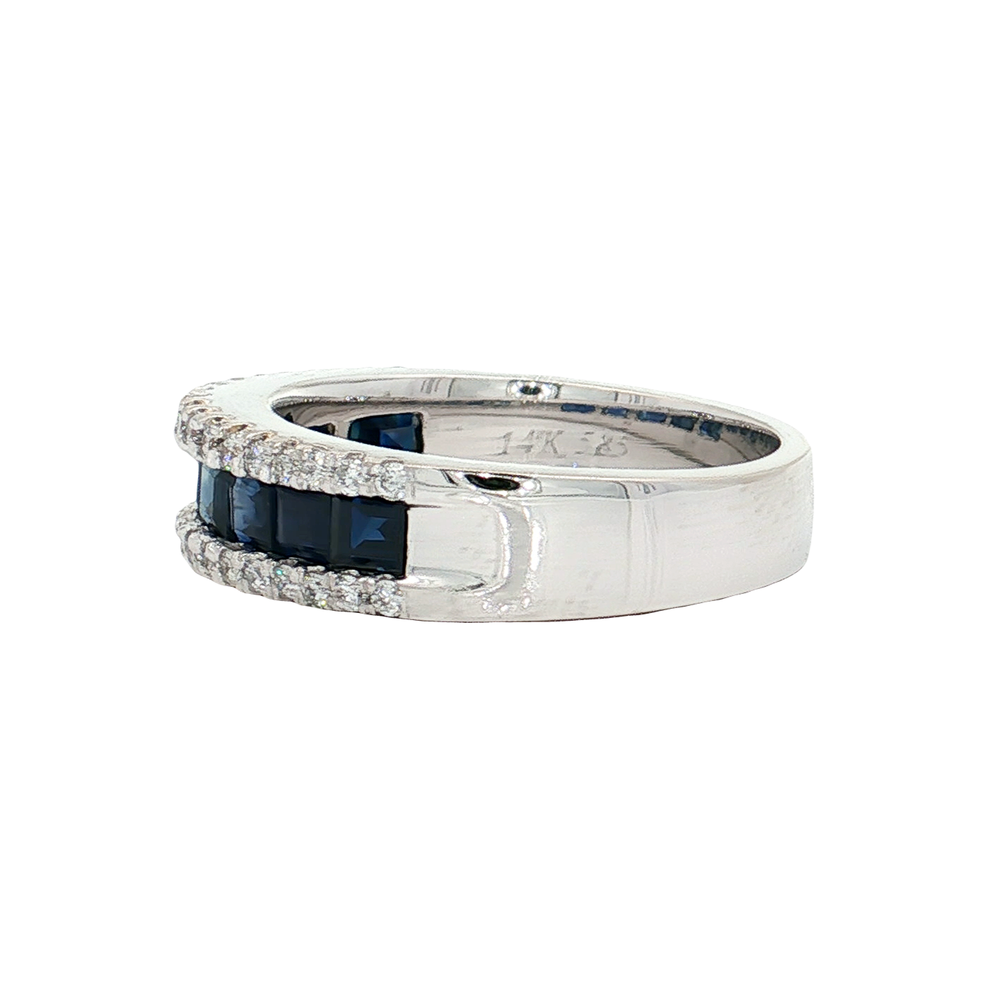 White Gold Sapphire & Diamond Band