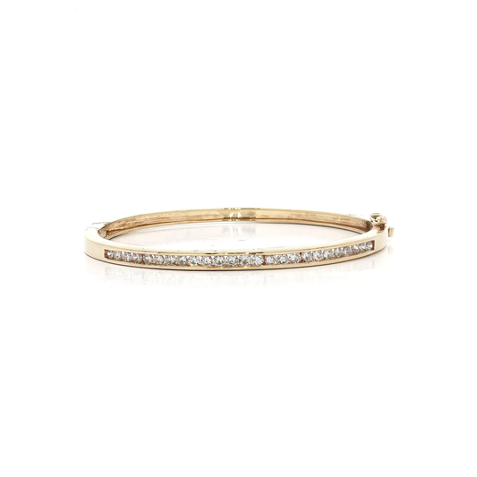 Yellow Gold Diamond Bangle