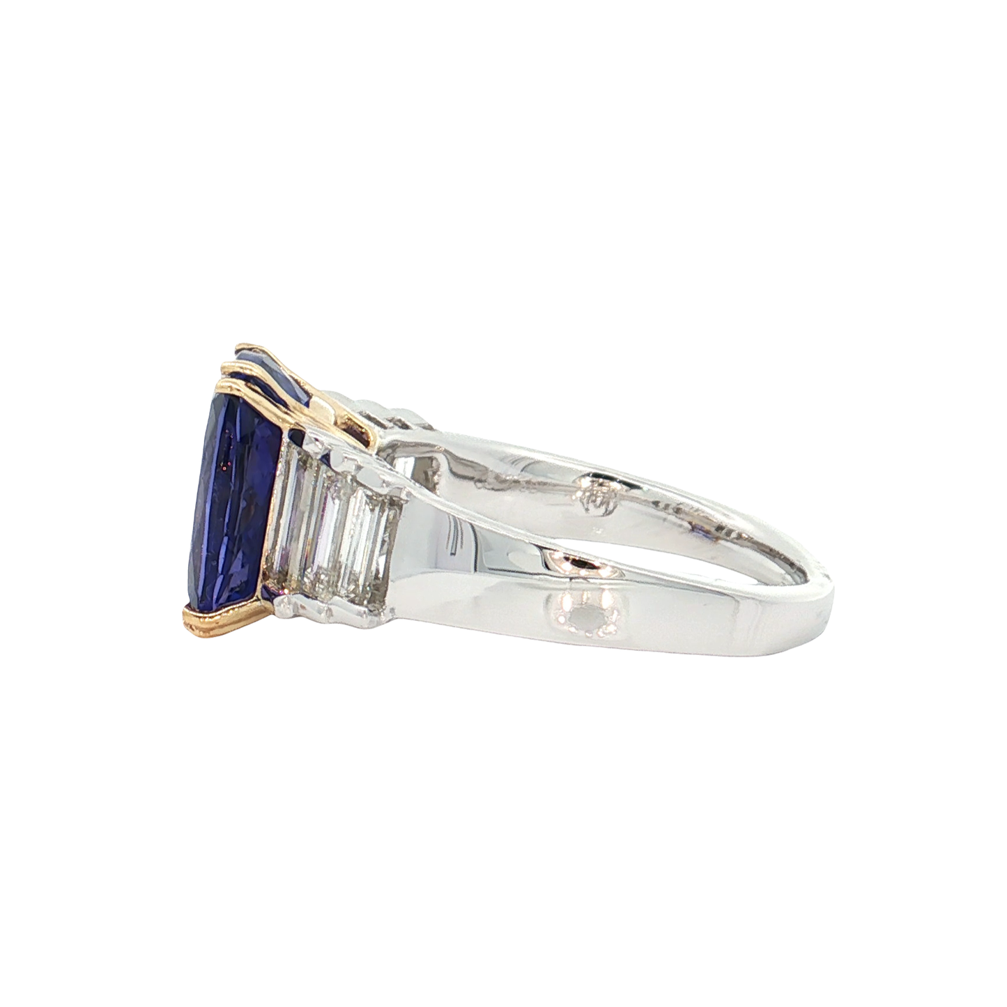 White Gold Tanzanite & Diamond Ring