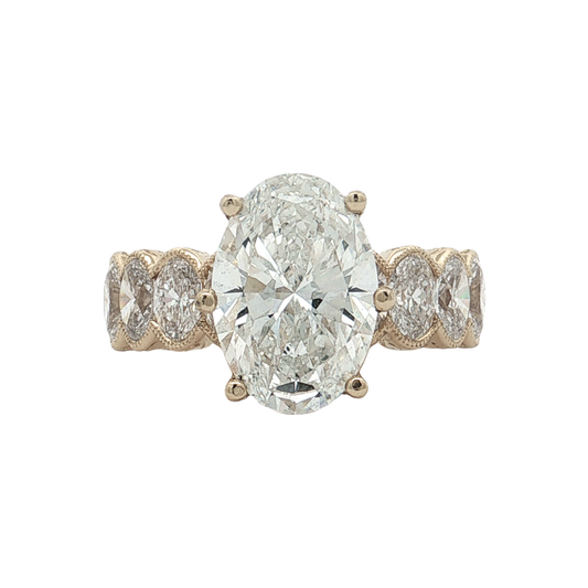 Yellow Gold Lab-Diamond Ring