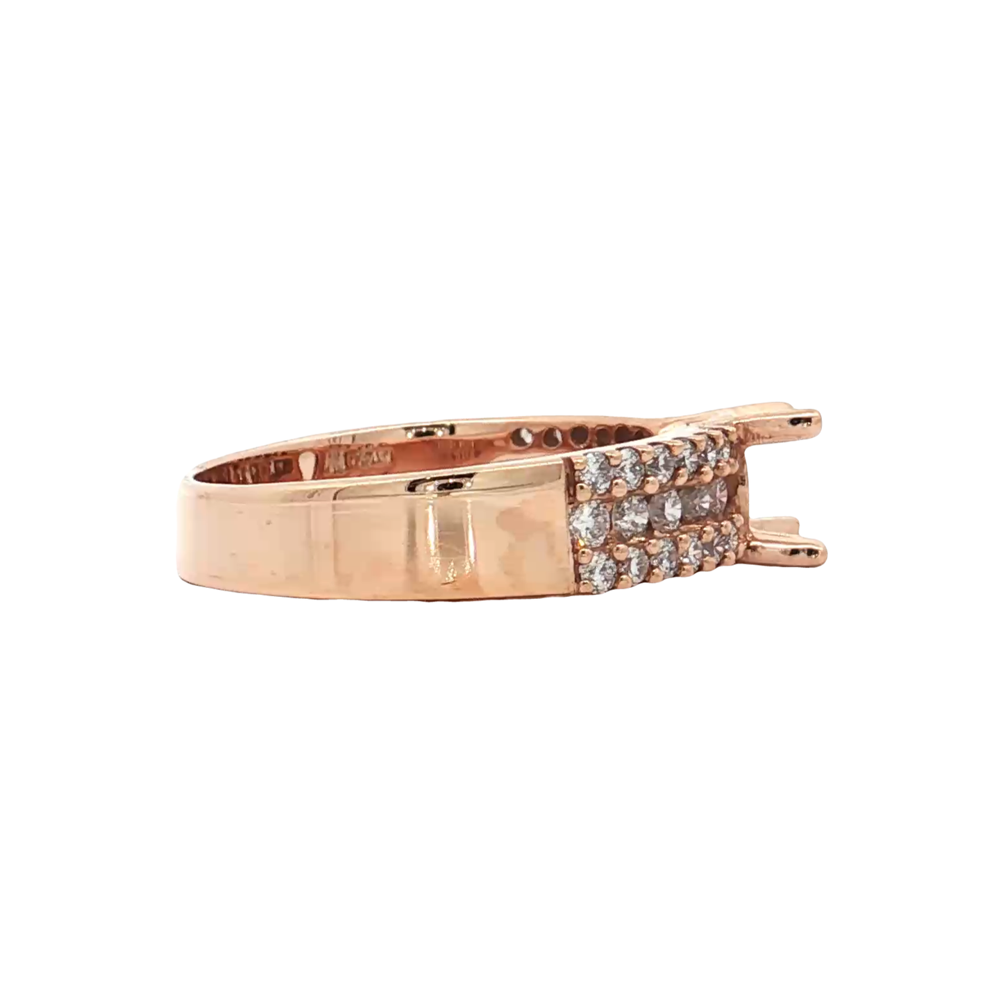 Rose Gold Diamone Bridal Setting