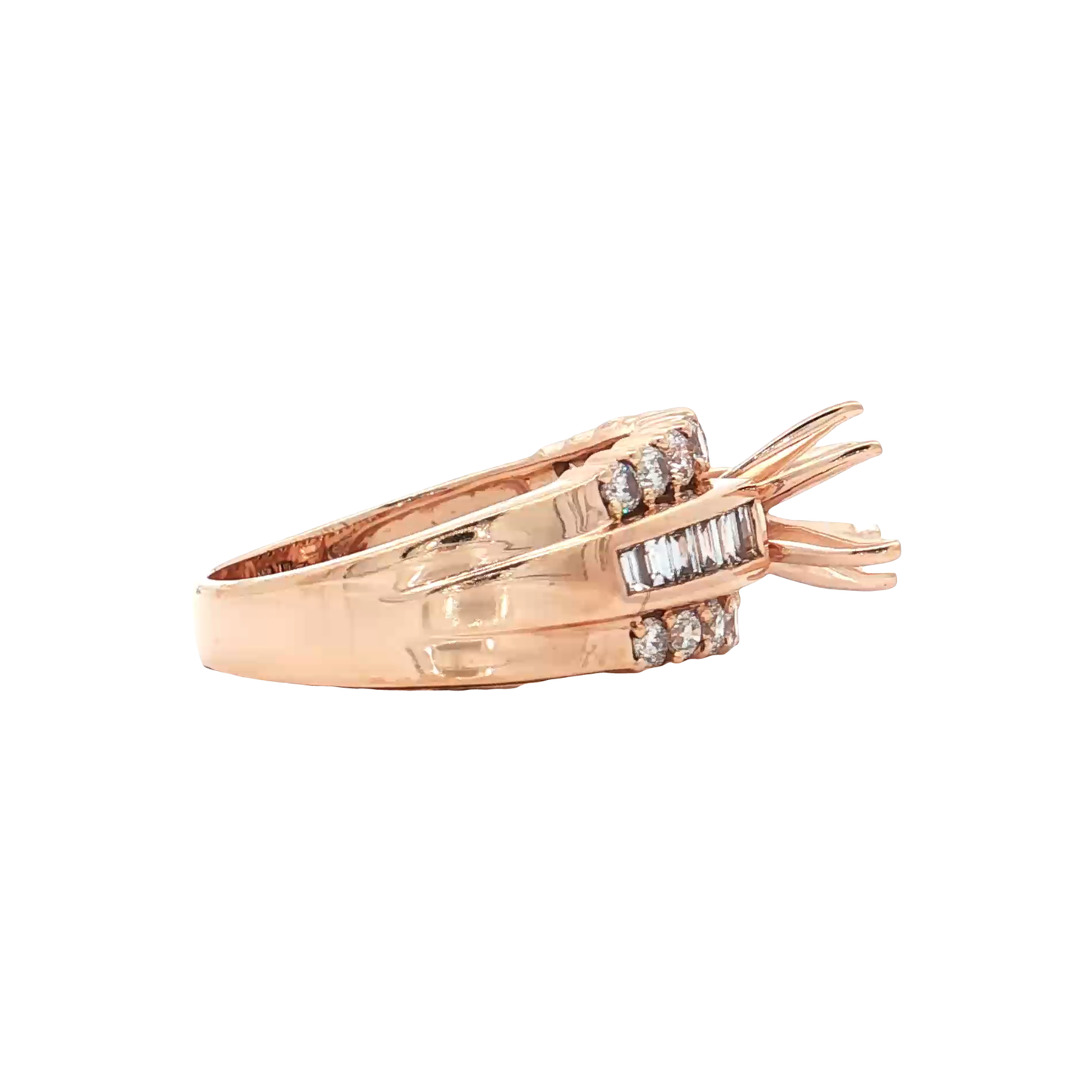 Rose Gold Diamond Bridal Setting