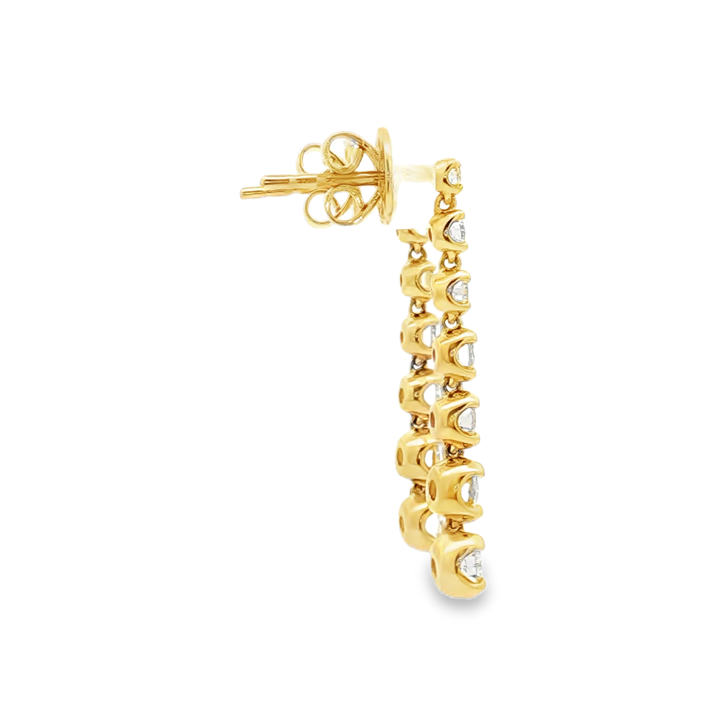 Yellow Gold Diamond Earrings