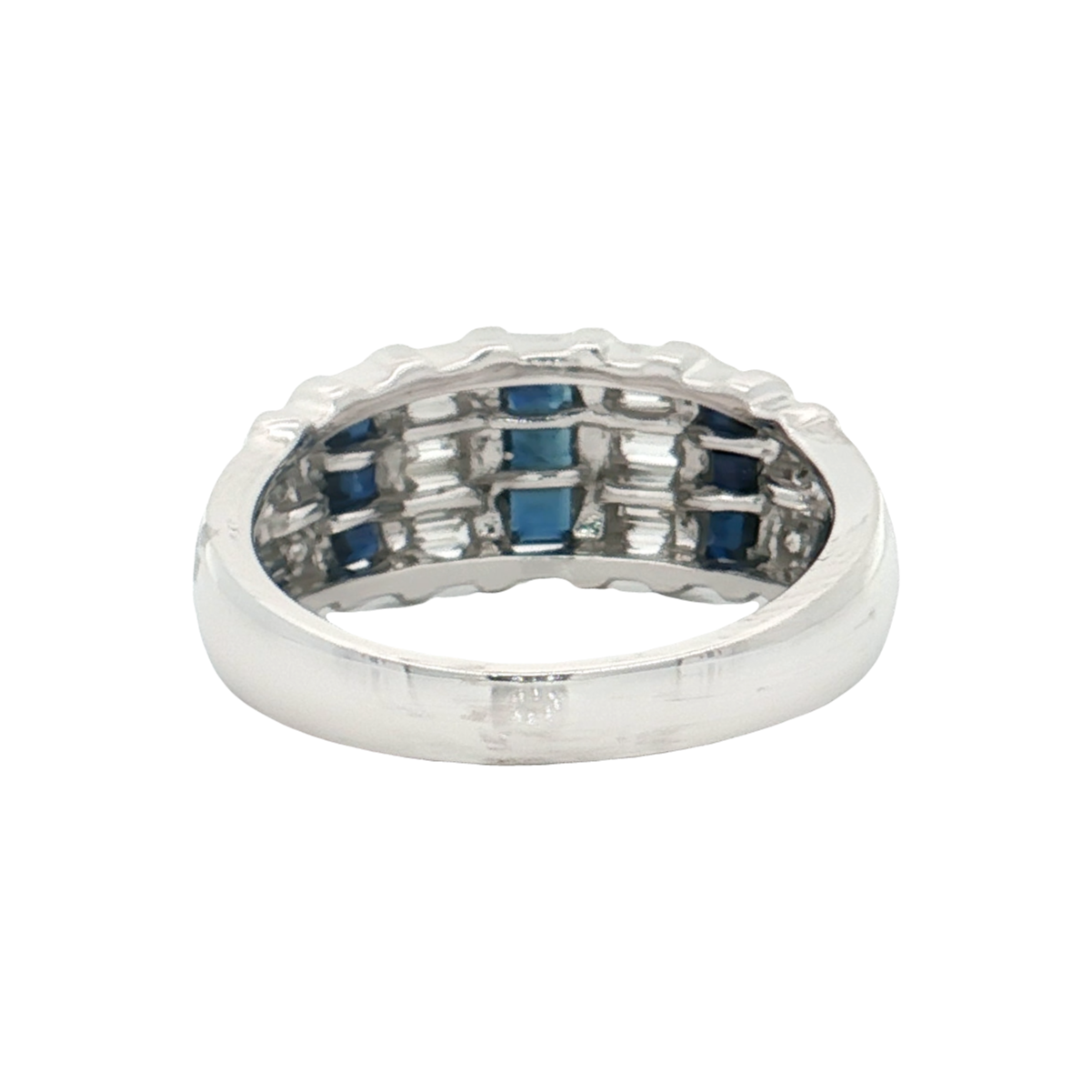 White Gold Sapphire & Diamond Band