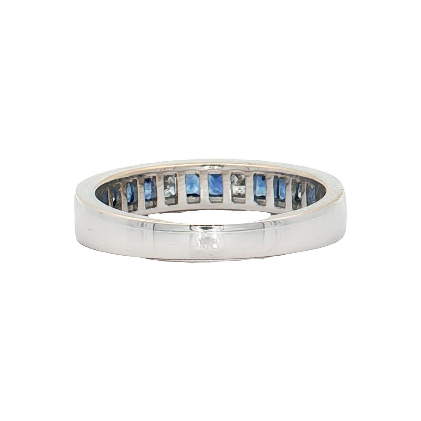 White Gold Sapphire & Diamond Band
