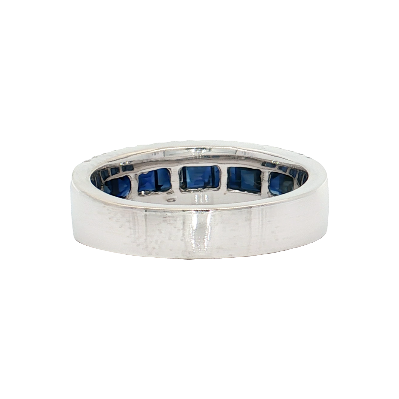White Gold Sapphire & Diamond Band