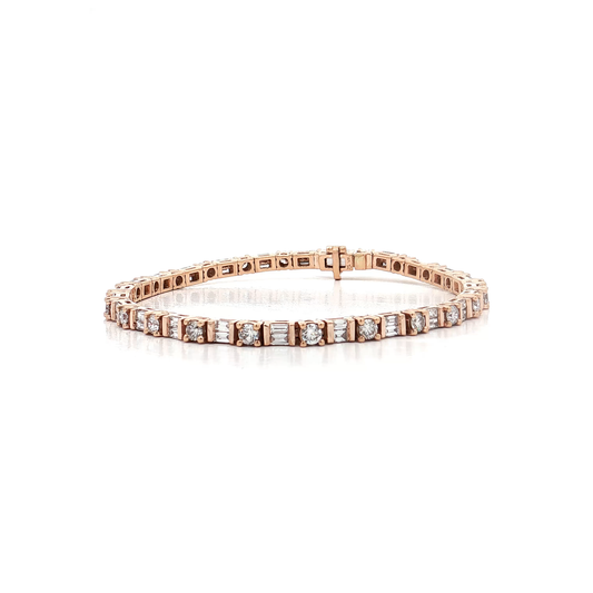 Rose Gold Diamond Tennis Bracelet
