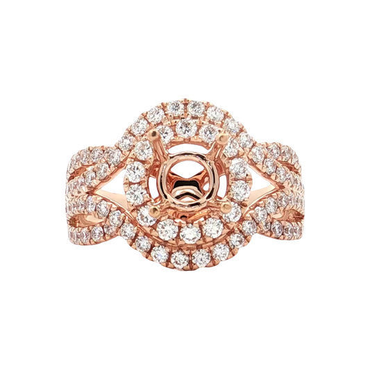 Rose Gold Diamond Bridal Setting