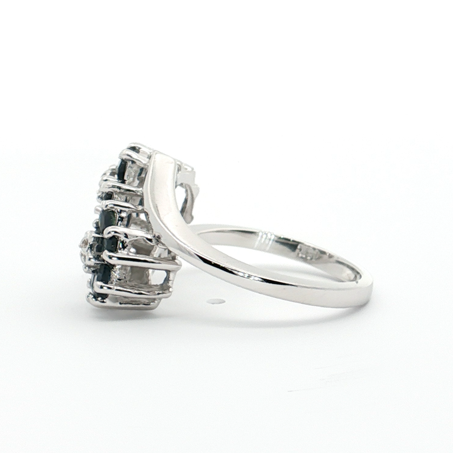 White Gold Sapphire & Diamond Ring