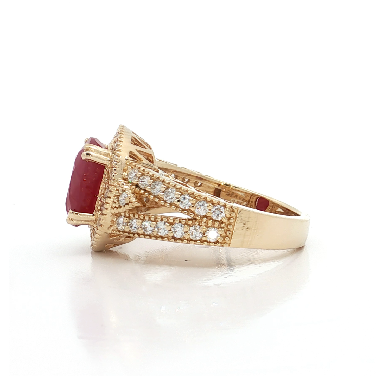 Yellow Gold Ruby & Diamond Ring