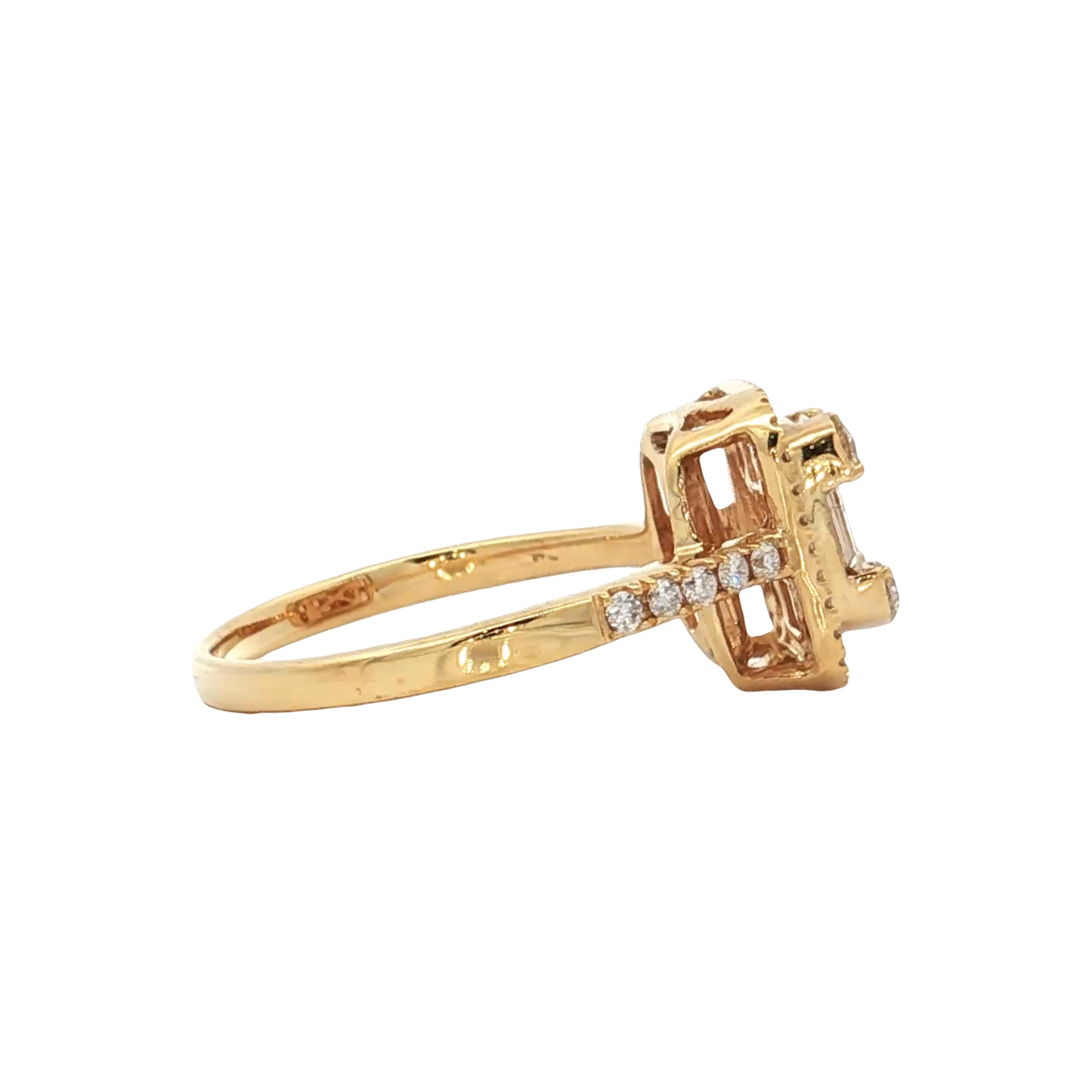 Yellow Gold Diamond Bridal Ring