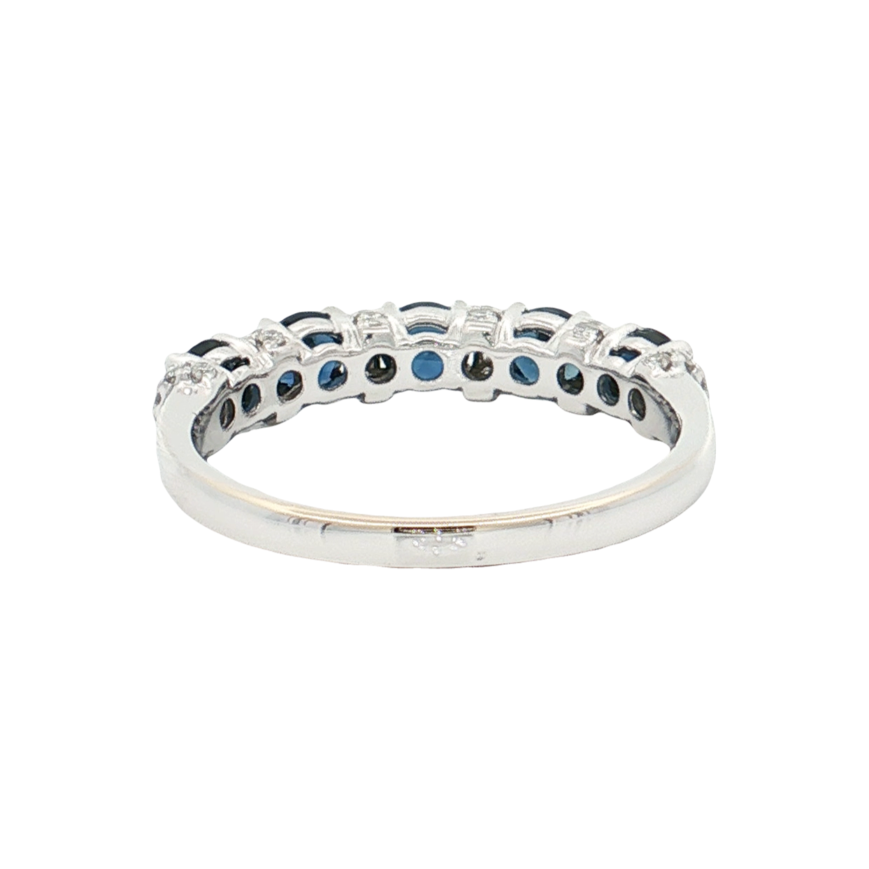 White Gold Sapphire & Diamond Band