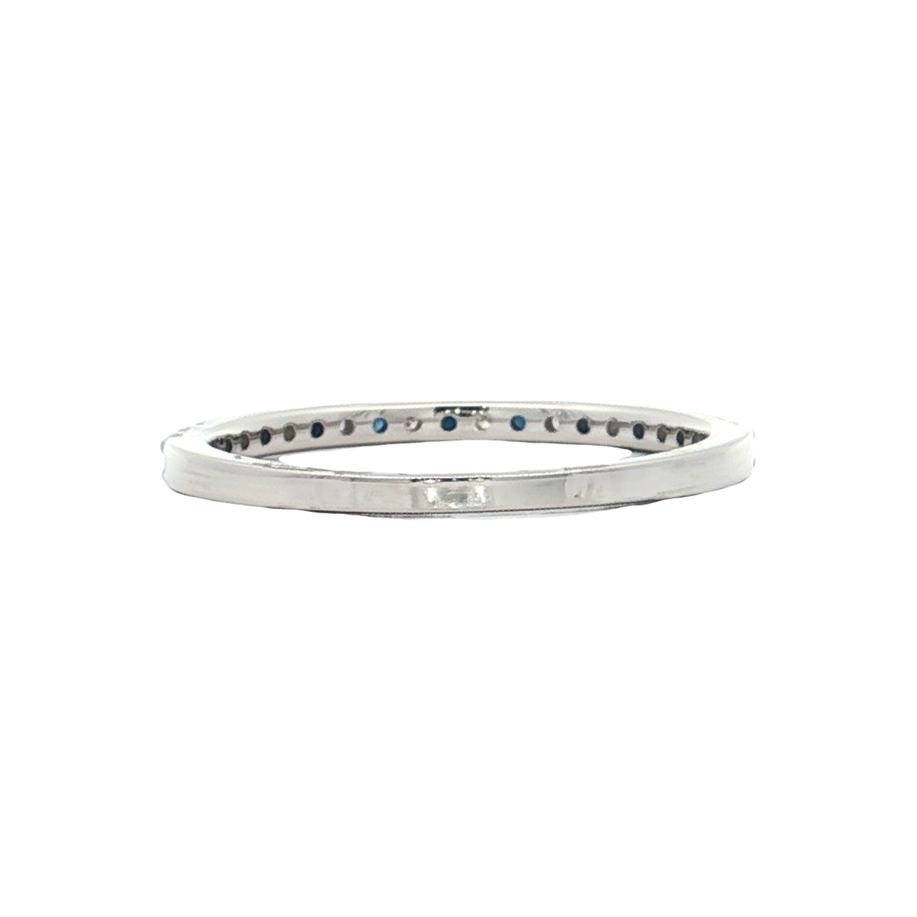 White Gold Sapphire & Diamond Wedding Band