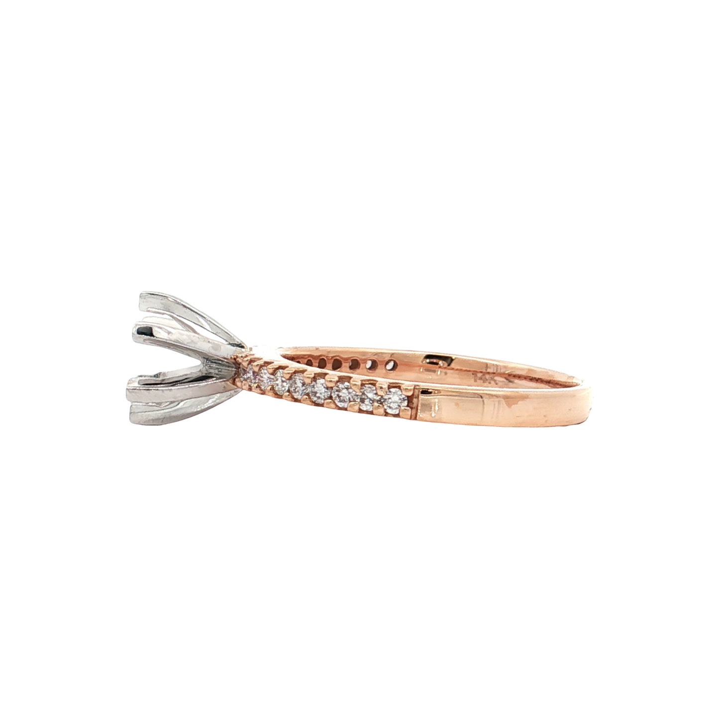 Rose Gold Diamond Bridal Setting