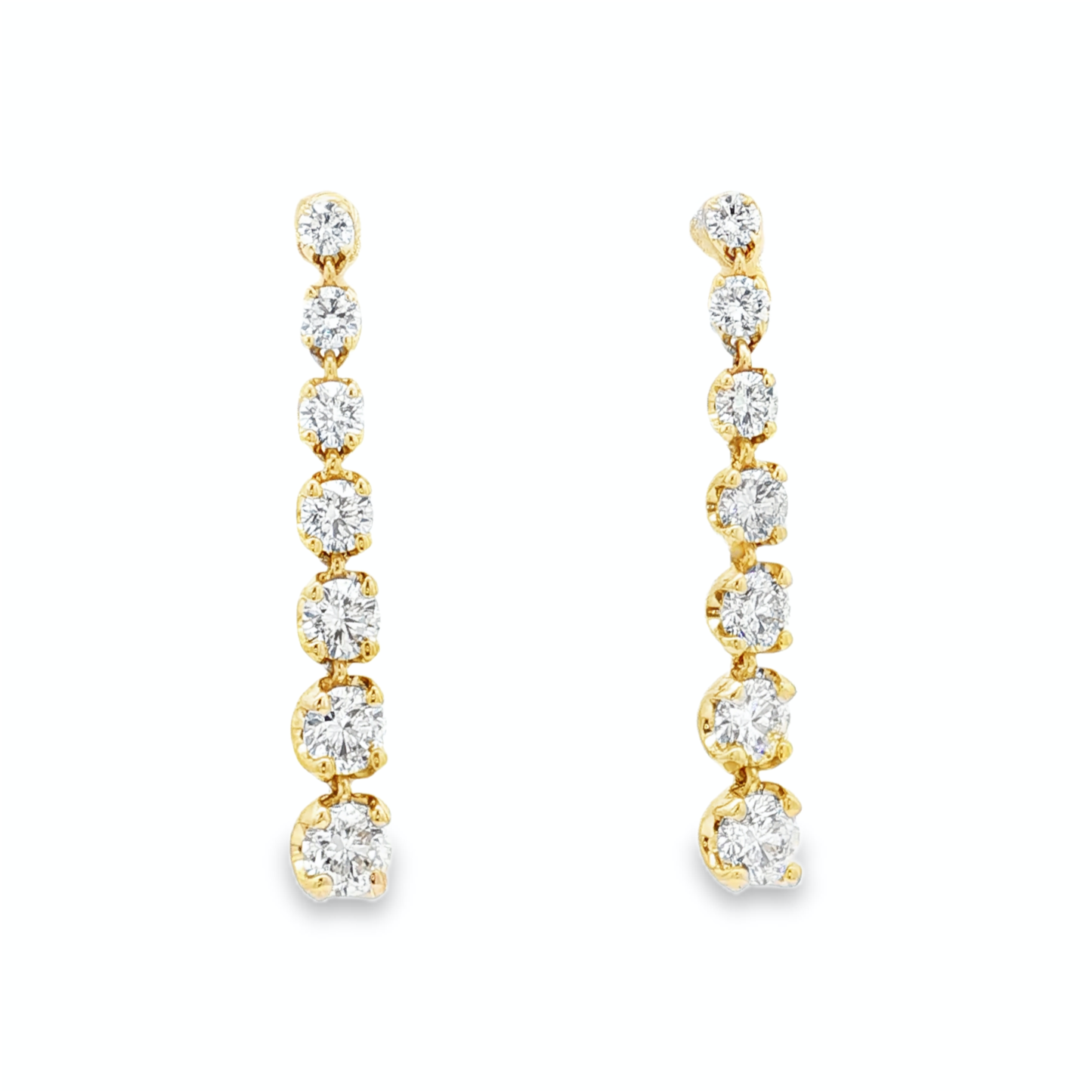 Yellow Gold Diamond Earrings