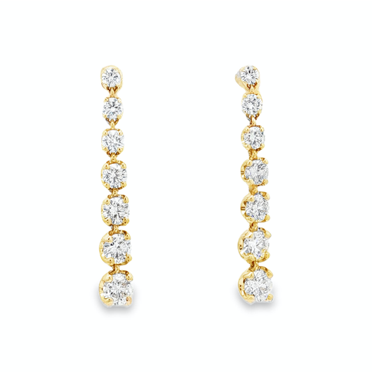 Yellow Gold Diamond Earrings