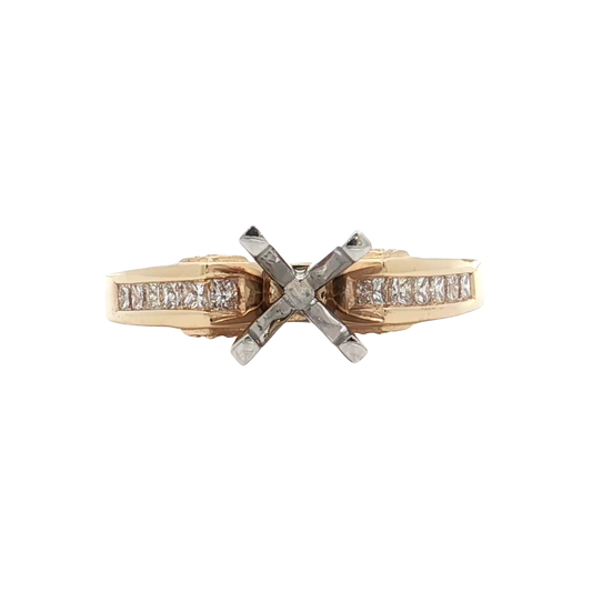 Yellow Gold Diamond Bridal Setting