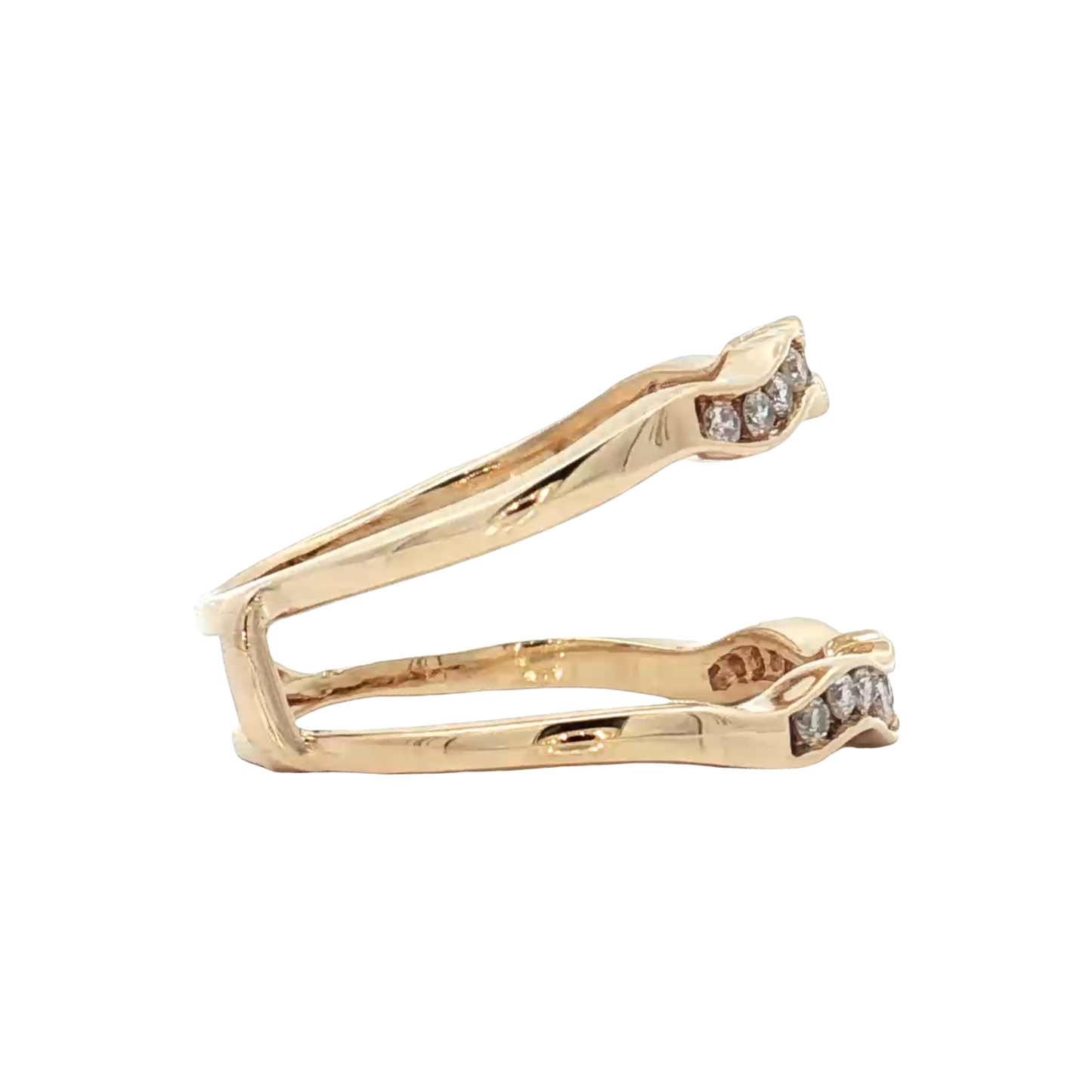 Yellow Gold Diamond Ring Guard