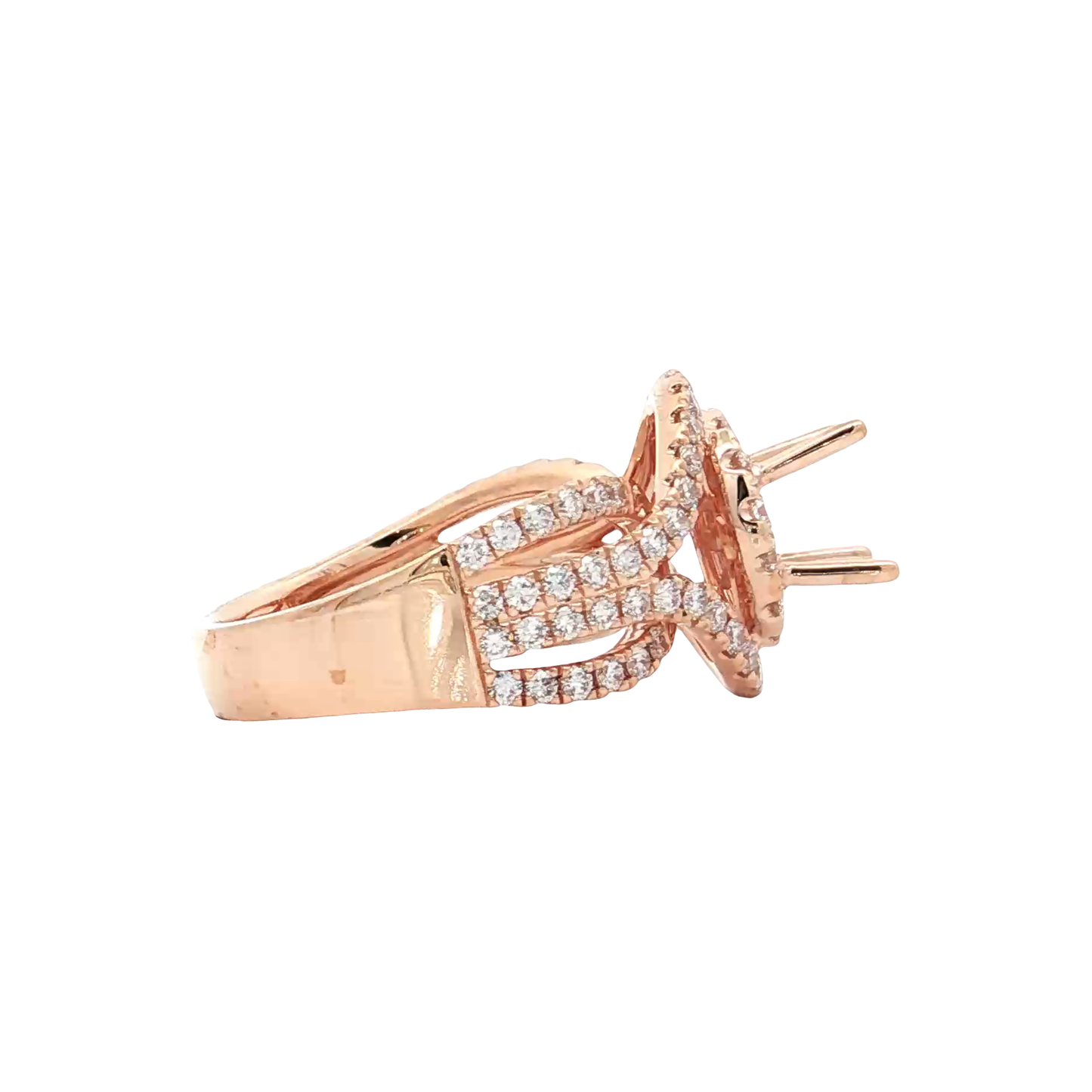 Rose Gold Diamond Bridal Setting