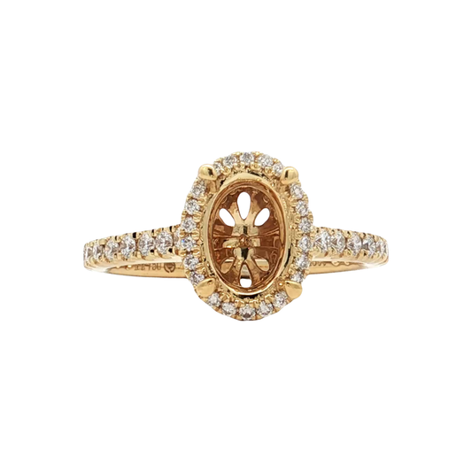 Yellow Gold Diamond Bridal Setting