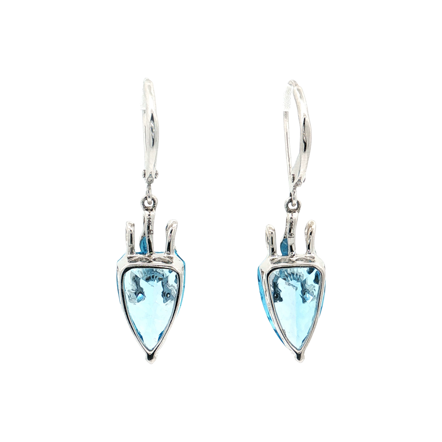 White Gold Topaz & Diamond Earring