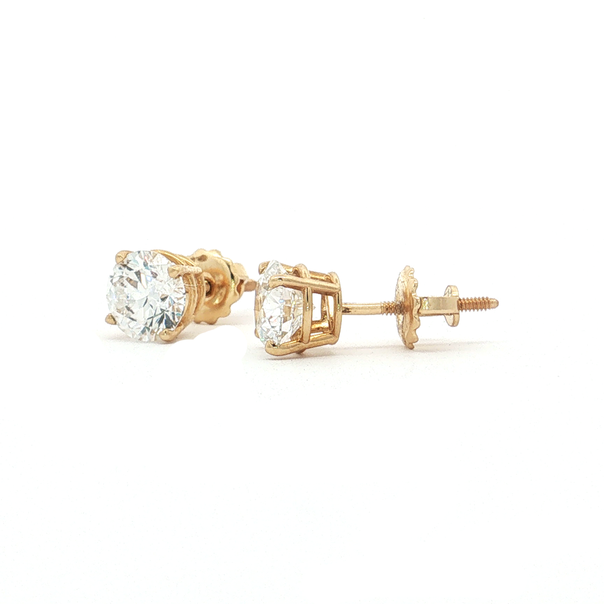 Yellow Gold Lab-Diamond Studs