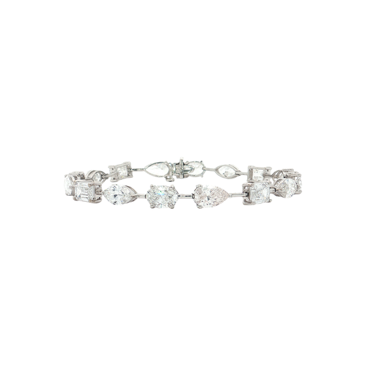 White Gold Lab-Grown Diamond Bracelet